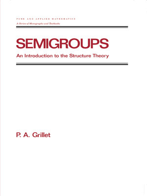 cover image of Semigroups